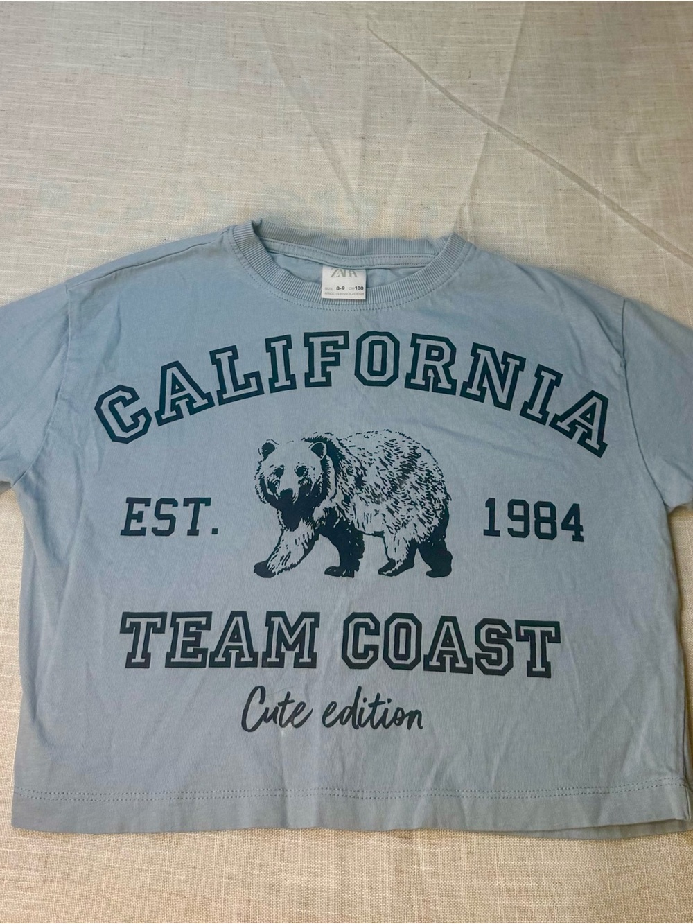 Girls Zara California Team Coast Graphic T‑Shirt - Light Blue